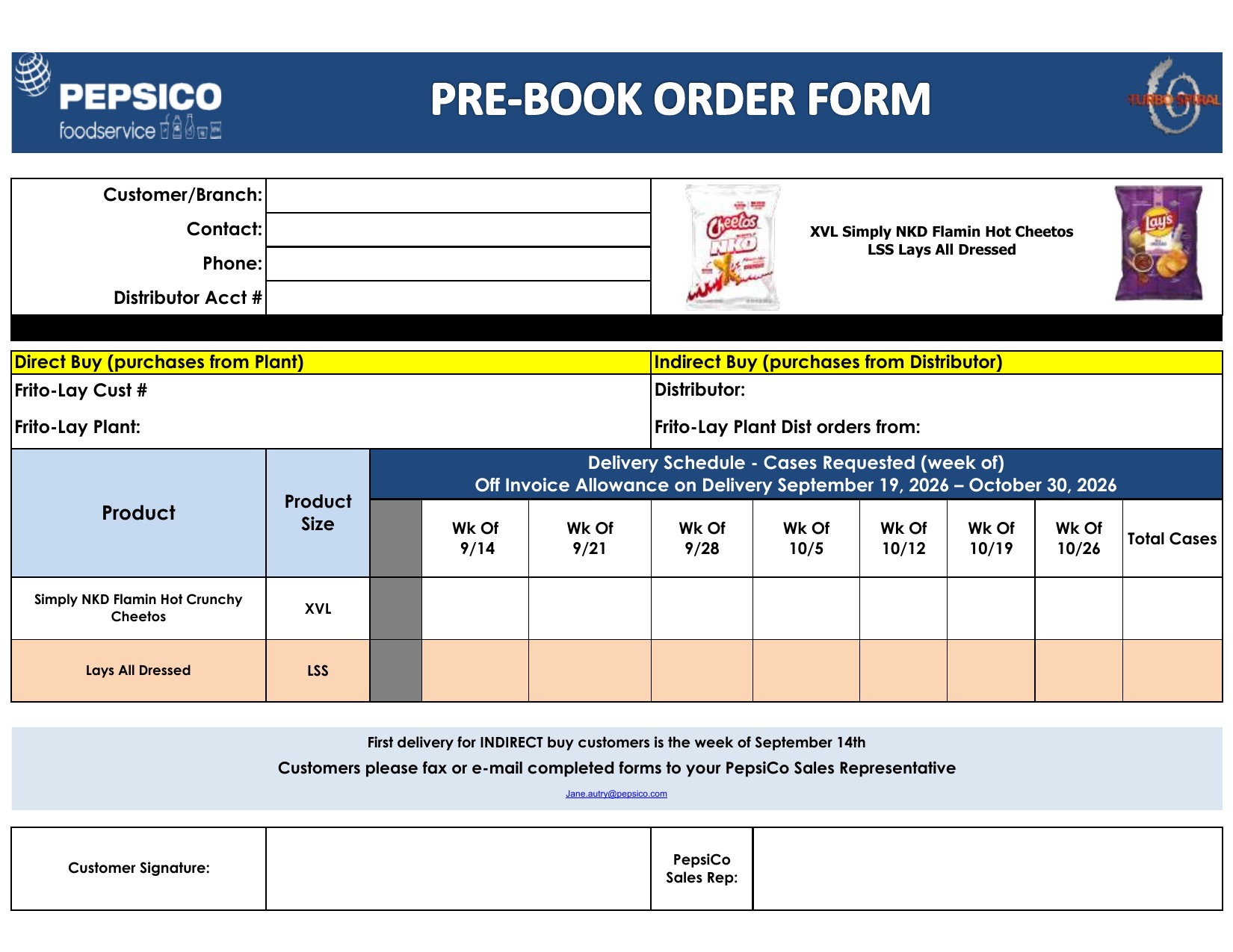 Q4 Pre-Book Order Form